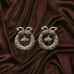 Twin Peacock Hoop Earrings