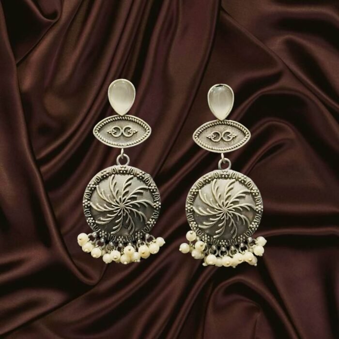 Charm Pearl Drop Earrings - Image 1
