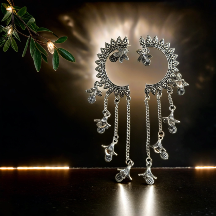Moonlit Charm Chandbali Earrings - Image 1