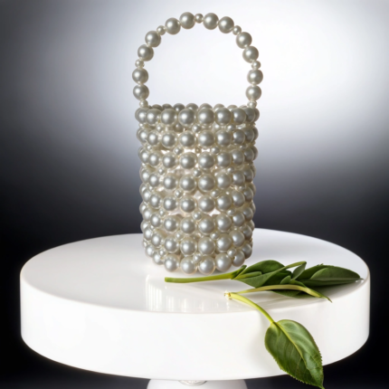 Pearl-Embellished Evening Clutch