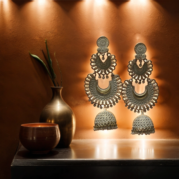 Royal Temple Jhumka Earrings - Image 1