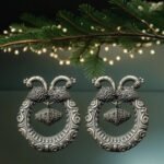 Twin Peacock Hoop Earrings - Image 3
