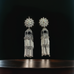 Chandelier Tassel Jhumka Earrings with Pearl Chains