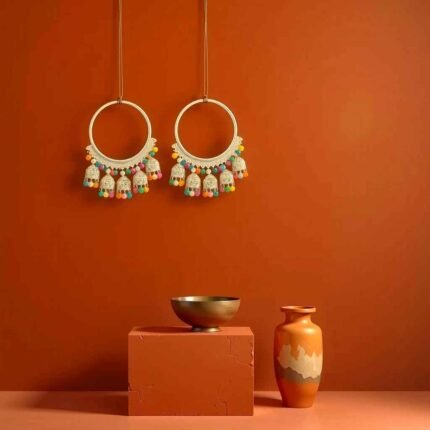 Boho Festival Hoop Jhumka Earrings