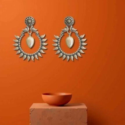 Celestial Pearl Chandbali Earrings