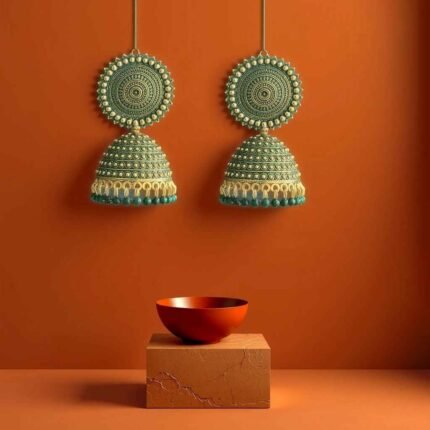 Royal Emerald Jhumka Earrings