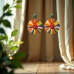 Boho Fiesta Rainbow Earrings - (Green)