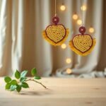 Handcrafted Beaded Heart Earrings