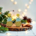 Tropical Pineapple Beaded Earrings