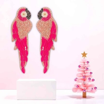 Tropical Scarlet Parrot Statement Earrings