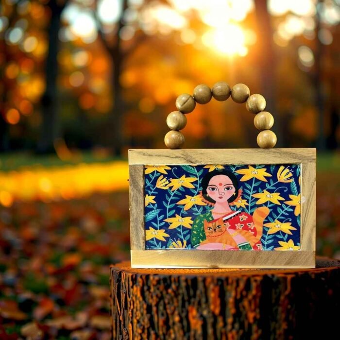 Kalakaari Wooden Tote - Image 1